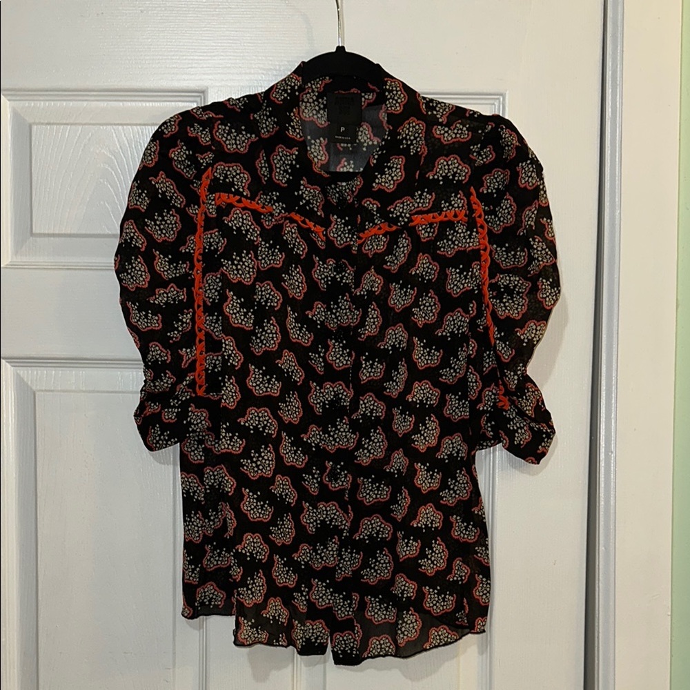 Anna Sui Black and Red Blouse